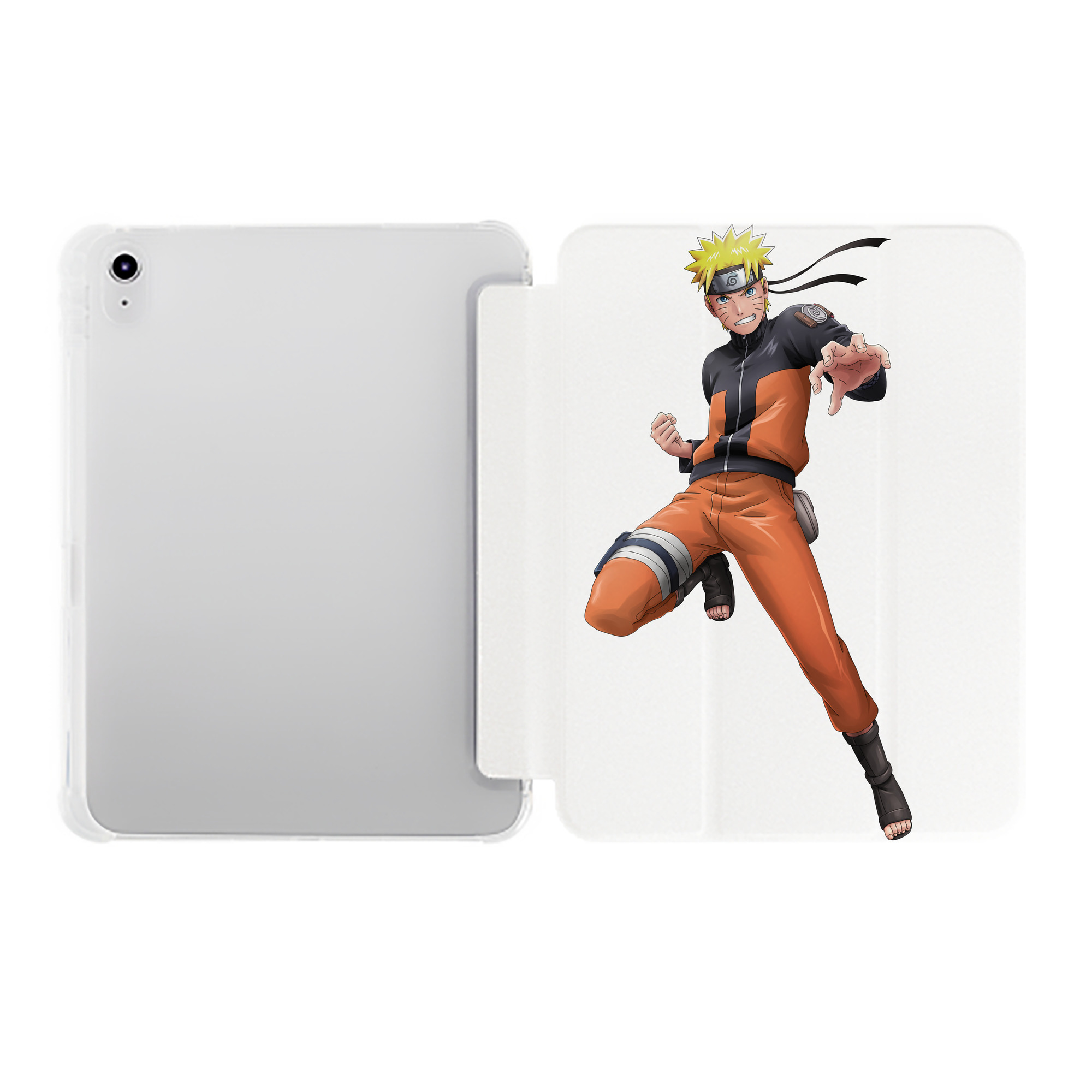 （画像用） NARUTO -ナルト- うずまき ナルト Uzumaki Naruto IPad ケース ペン収納付き 三つ折りスタンド PUレザー×シリコン 対応機種9.5/10.5/10.9インチ